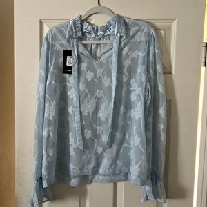 Fashion Nova ice blue top